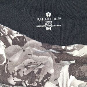 Tuff Athletics Black and Gray Floral Capris